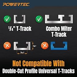 POWERTEC T-Track Hold Down Clamps for Woodworking 4