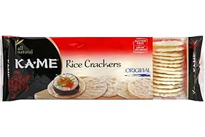 KA-ME Kame Plain Rice Crunch Cracker, 3.5 Ounce - 12 per case.