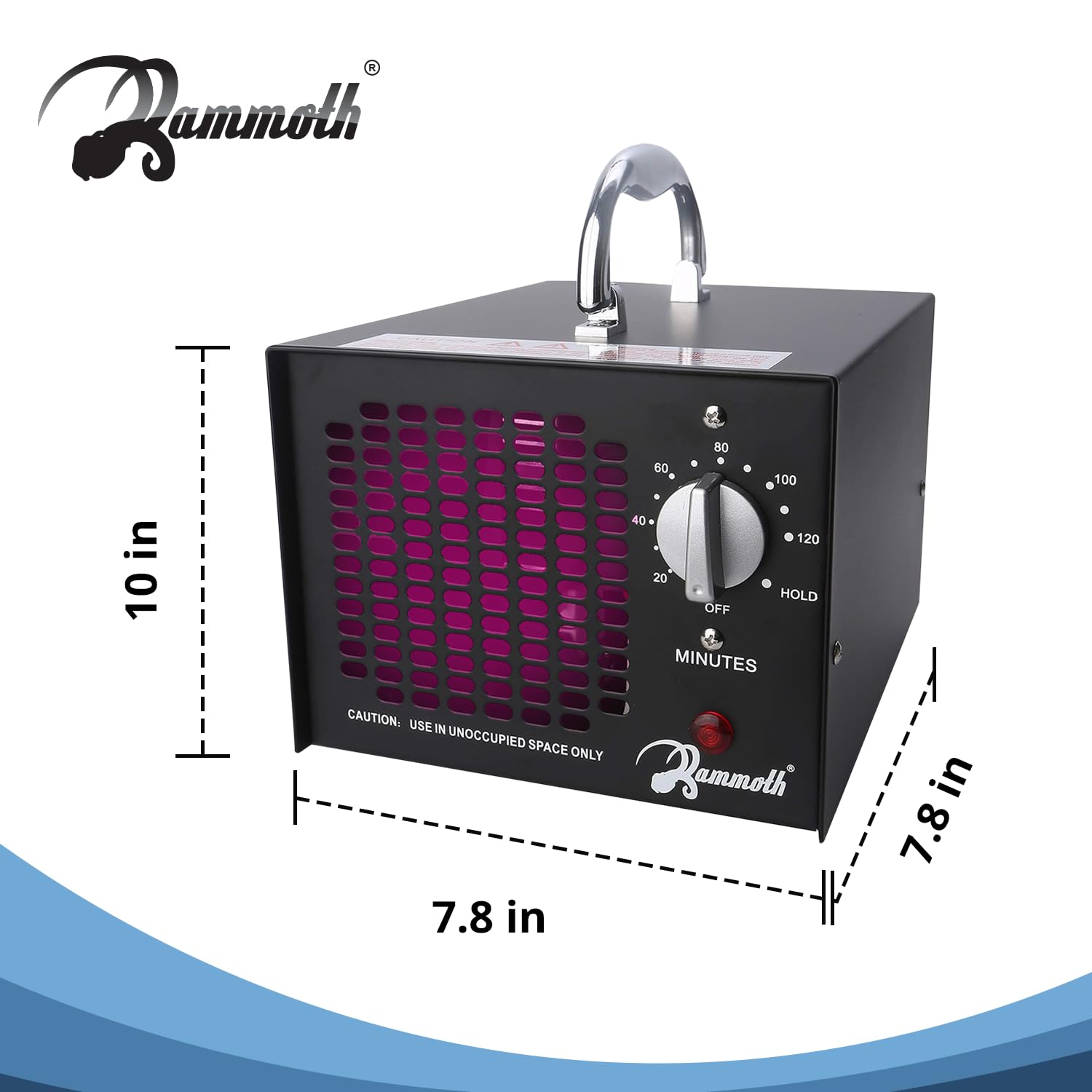 70W 45,000 mg/h Alpine Air Purifier Ozone Generator - Ozone Odor Eliminator, Ozone Machine & Skunk Odor Remover For House, Ozone Air Purifier, Commercial Ozone Generator For Car, Office, & Rooms