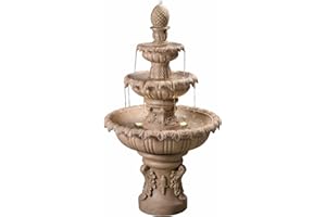 Kenroy Home 51010SNDST Ibiza Water Fountain, Outdoor Floor Fountain, Sandstone