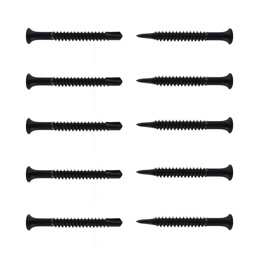 Loboo Idea Cylinder Puller Screws/Socket Hexagonal Dovetail Screw Self-tapping and Self-drilling Screw Drill Tail, 10 Pieces/Pack (Cylinder puller screws 5.5mm, Black（10pcs/pack）)
