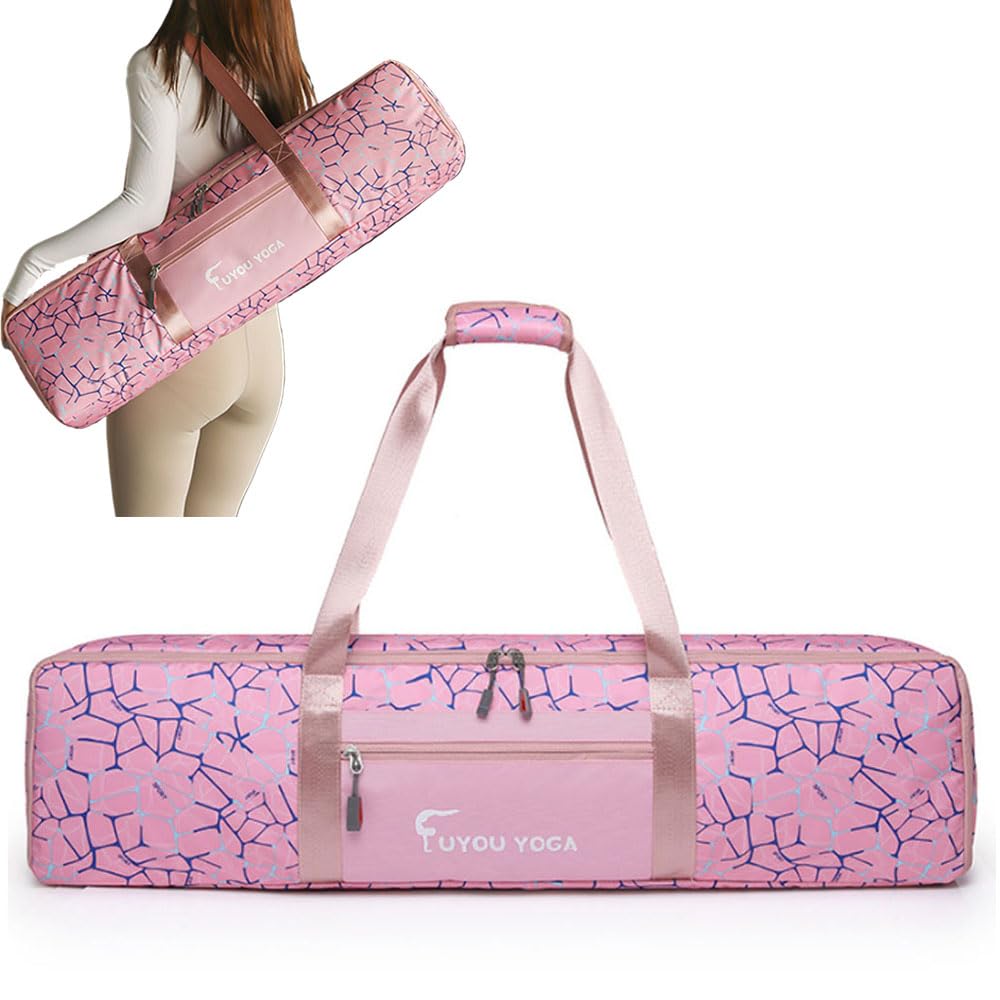 Gym Bag Yoga Mat Bag Portable Yoga Mat Bag Multifunctional Yoga Mat Bag Full Zipper Yoga Mat Backpack Bottle Pocket and Wet Compartment Gym Exercise Mat Bag