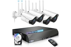 WEILAILIFE 【2-Way Audio】 5MP Outdoor Wireless Security Camera System, WiFi Video Surveillance, Wireless Surveillance Camera System