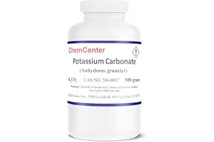 CHEMCENTER Potassium Carbonate, Reagent, Dense Granular, 99% min., 500 Grams