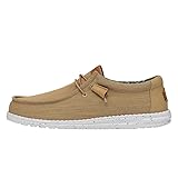 HEYDUDE Men's Wally Washed Canvas Walnut Size 9