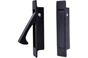 Dontay Pocket Pull Handle, Edge Pull, Professional Stainless Steel 304, Flush Mount for Sliding Door (Matte Black, 1)