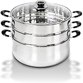Concord 30 CM Stainless Steel 3 Tier Steamer Pot Steaming Cookware - Triply Bottom
