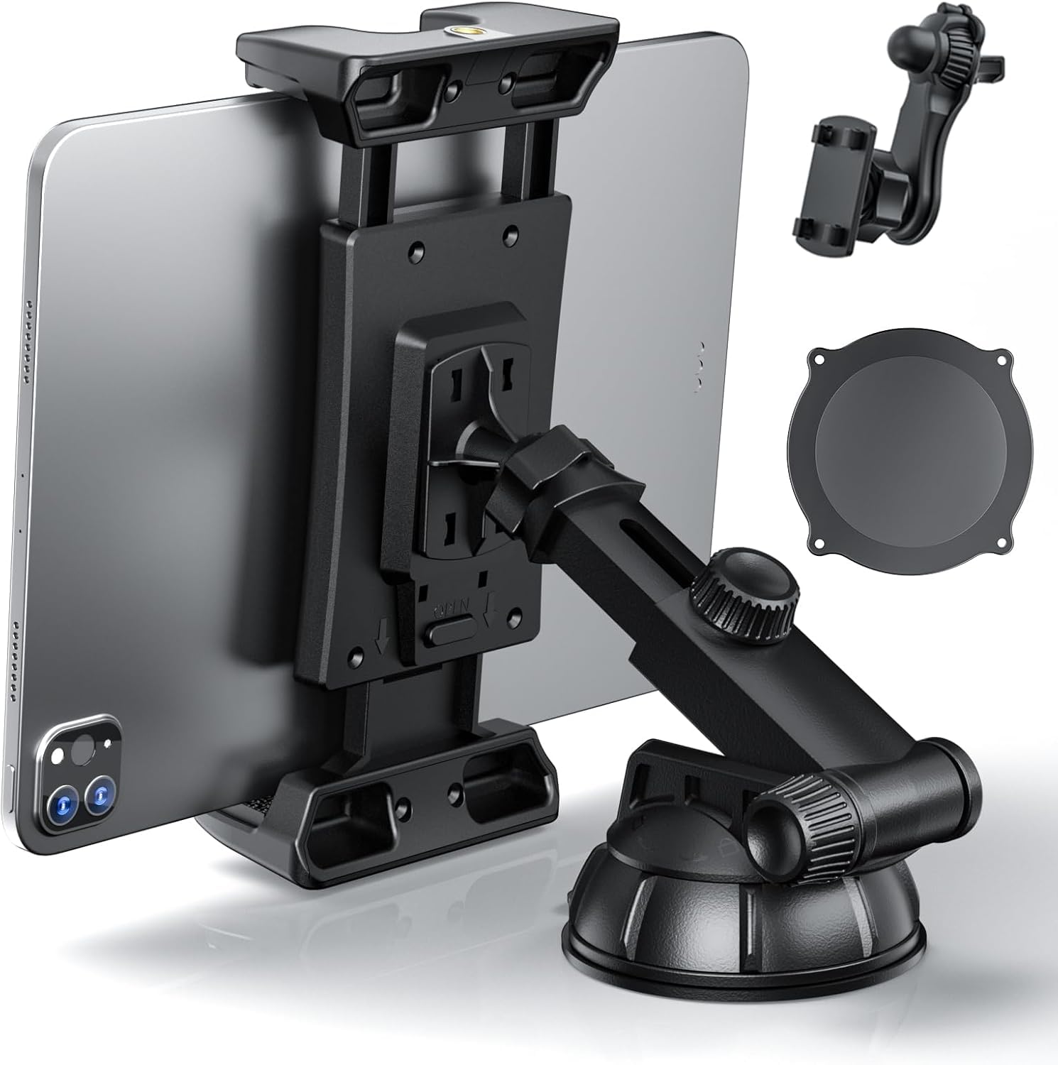 Photo 1 of OHLPRO Tablet Holder Car Dashboard for iPad Mount, Compatible with 5-13" iPad Pro Air Mini Galaxy Tab, Suction Cup Windshield Air Vent Stand