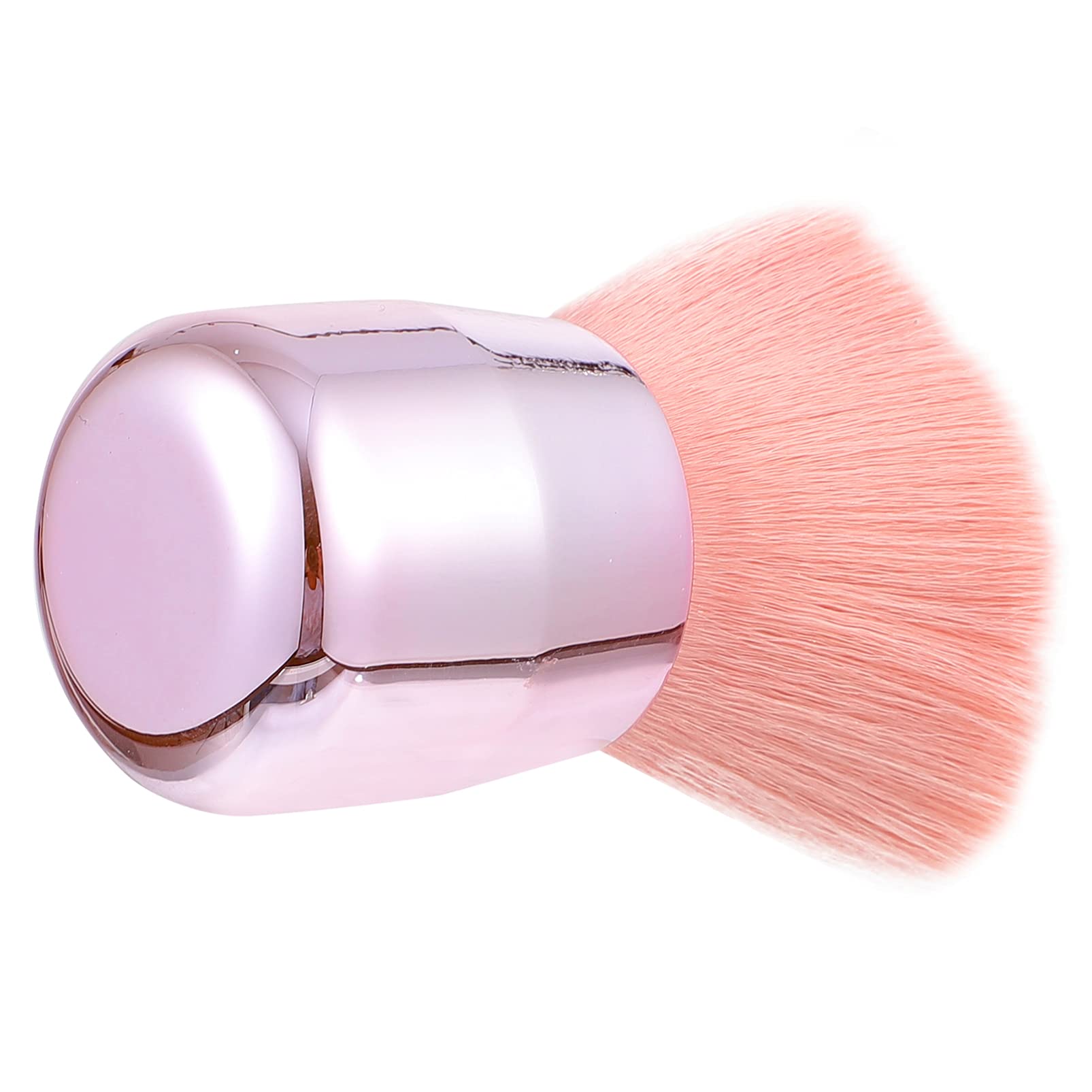 Lurrose Foundation Makeup Brush Flat Top Kabuki Face Blush Fluffy Soft Bristles Multi Purpose Loose Powder Brush for Powder Liquid Cream Buffing Stippling Makeup Tools Pink