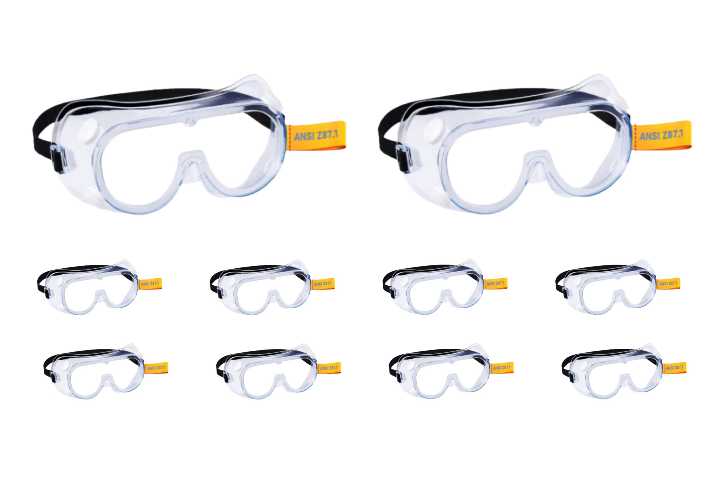 Heden Seger Safety - 5 Pack Goggles Clear Wraparound Safety Glasses Eye Impacted Sealed Protective Work Goggles Over Spectacles DIY Lab Grinding Garden Gardening