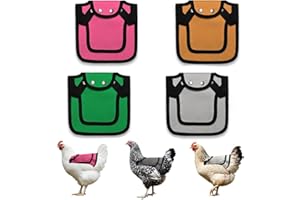 4 Pcs Chicken Saddles with Adjustable Straps,Chicken Saddle Back Protector,Comfortable Hen Aprons