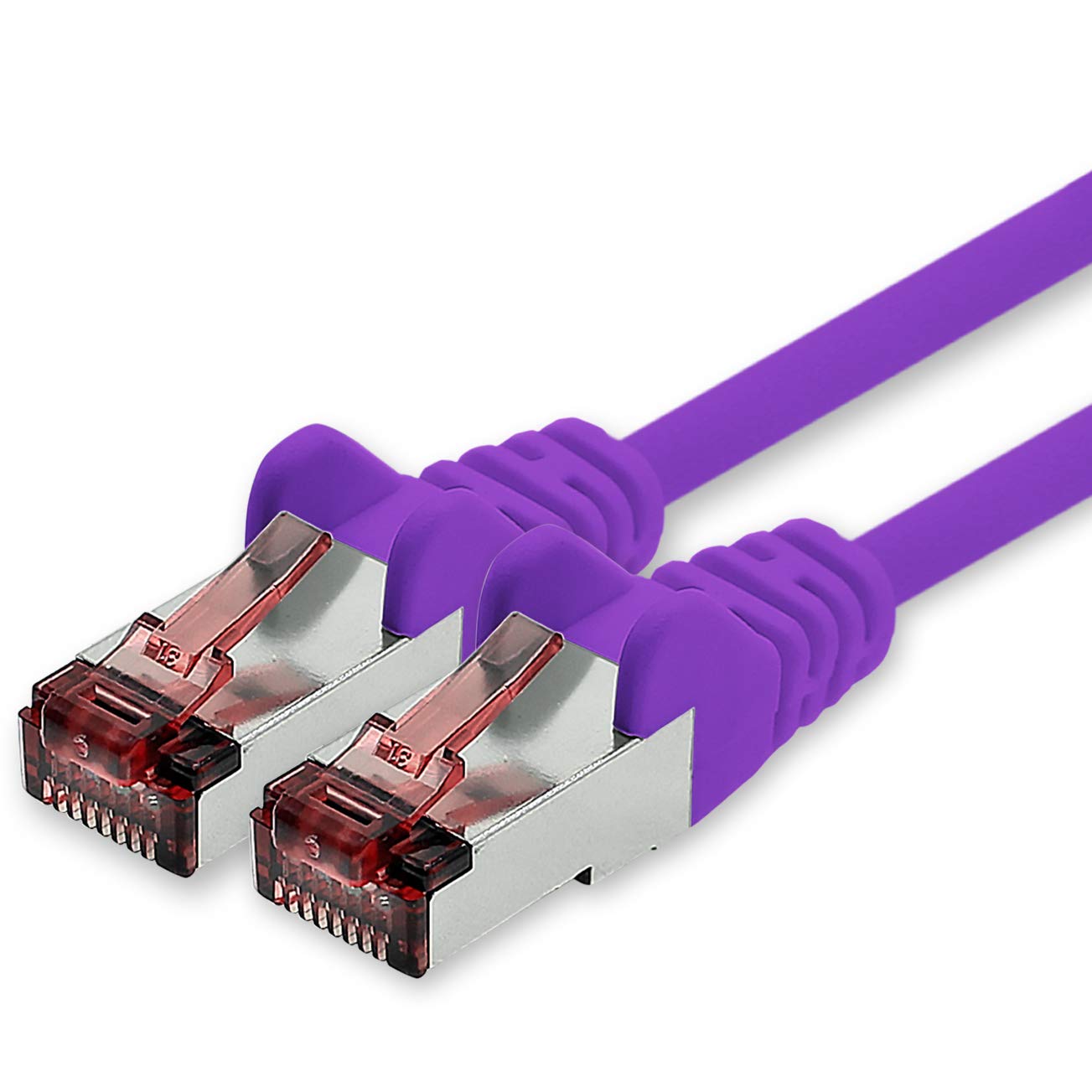 freiwerk Network cable Cat.6 0.25 m purple - 1 x Ethernet cable Lankabel Cat6 Lan network cable Sftp Pimf patch cable 1000 Mbit s