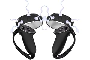 Digicharge Silicone Controller Grip for Oculus Quest 2 Touch Controller Covers Protective Ring Cover for Oculus/Meta Quest 2 VR Handle, Anti-Drop Silicon Protection Sleeve with Adjustable Hand Strap