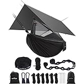 Sunyear Hammock Camping with Rain Fly Tarp and Net, Portable Camping Hammock Double Tree Hammock Outdoor Indoor Backpacking T
