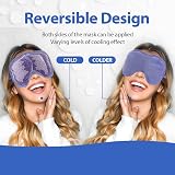 NEWGO Cooling Eye Mask Reusable Hot Cold Therapy Violet Blue view 3