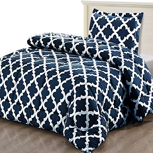 Utopia Bedding Twin Comforter Set (Navy) with 1 Pillow Sham Bedding