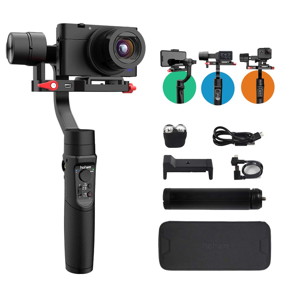 Hohem iSteady Multi 3-Axis Handheld Gimbal Stabilizer for Digital Camera Action Camera & Smartphone 8hrs Working Time 600° Pan Rotation Trigger Button Fully New App 6 Creative Modes