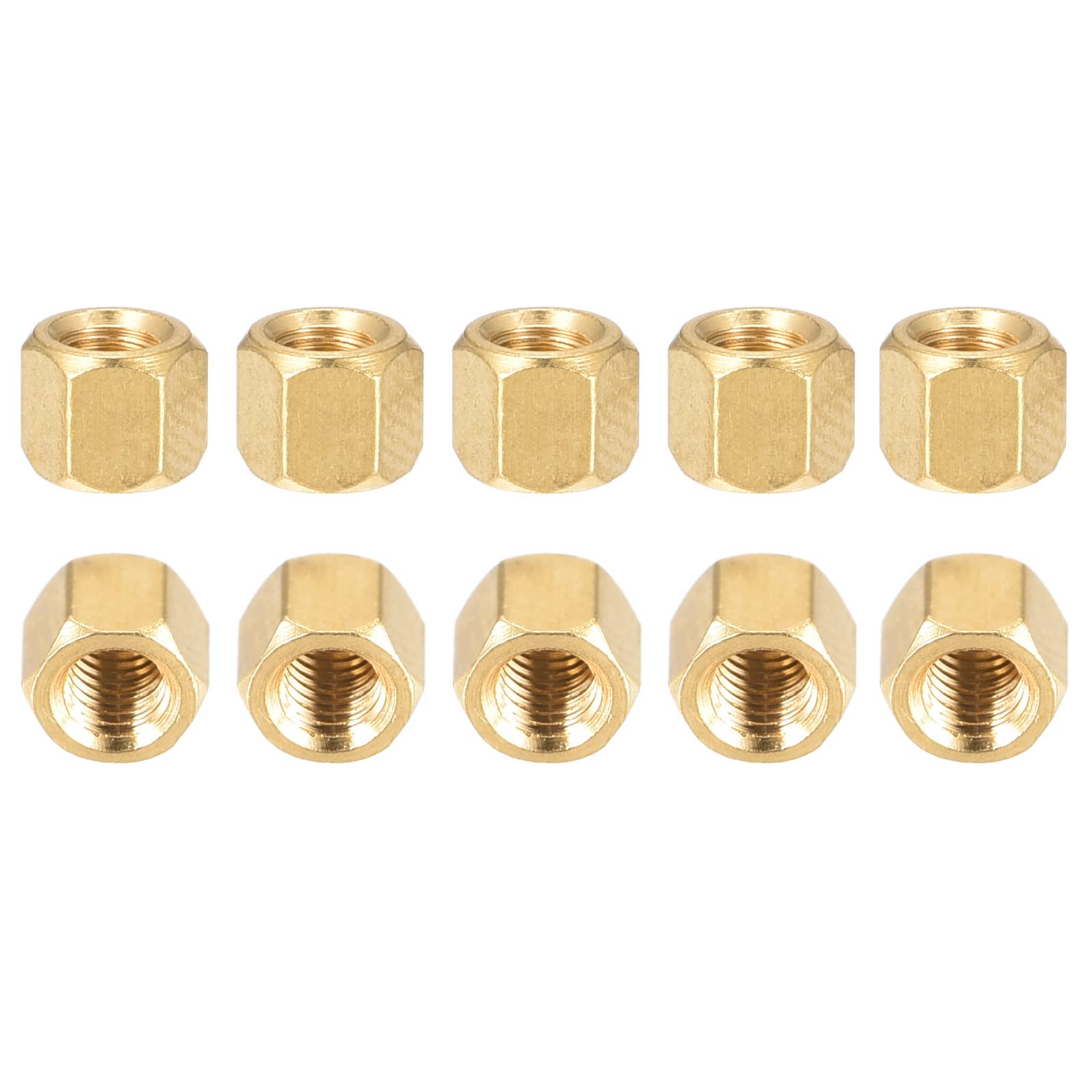DTGN M3x5mm(DxL) - Hex Standoff Spacer Nuts -25Pack- Good for Electronic Machine - Female Brass Coupling Screws