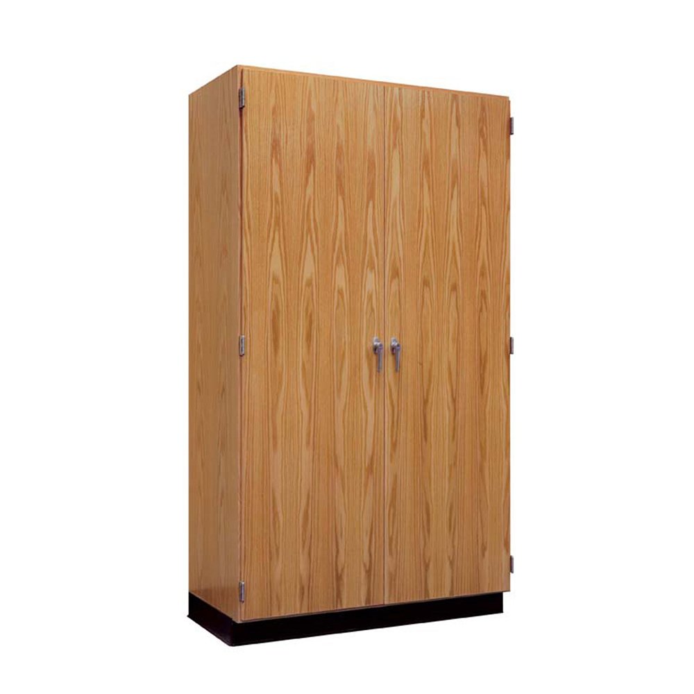 Photo 1 of Diversified Woodcrafts 353-4822 UV Finish Solid Oak Wood Wall Storage Case, 48" Width x 84" Height x 22" Depth