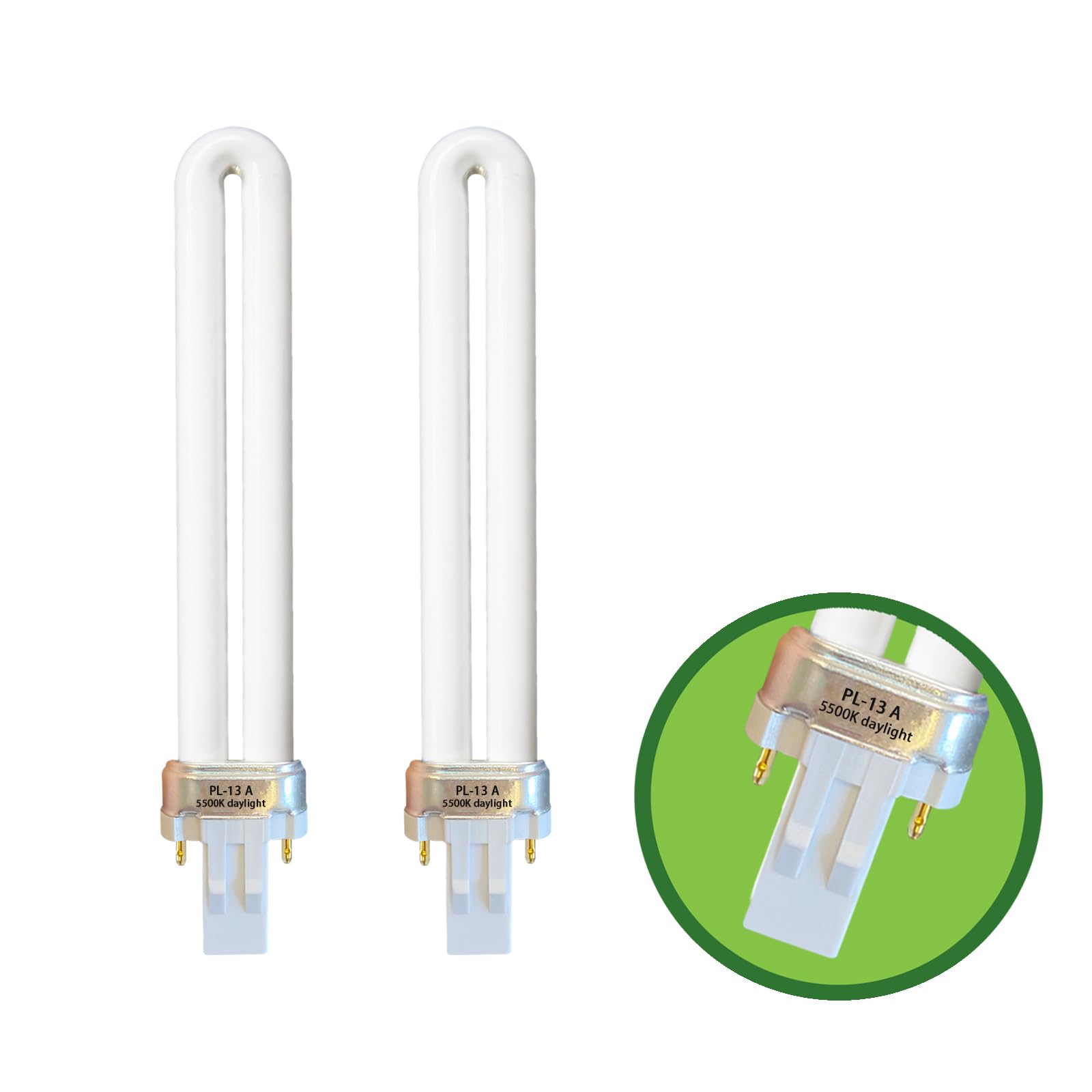 Photo 1 of (2 Pack) PL13-A-FFP 13W Replacement Light Bulb with Magnetic Ballast,Replace for Ottlite Lamps Purchased Before 2008,13W Type A Light Bulb,5500K Bright Natural Daylight,GX23 Base