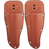 BDHRKTE 2pcs Pliers Holster,Garden Pruner Sheath, Pruner Holster, Premium PU Leather Holster Protective Case Cover Scabbard for Gardening Pruning Shears Scissor