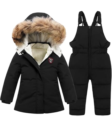 Traje De Nieve Infantil 2 Piezas - Chaqueta Y Pantalón Impermeable, Relleno De Pluma, Para Esquí Y Juegos