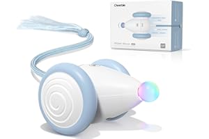 Cheerble Interactive Cat Toys for Indoor Cats, Automatic Moving Kitten Toys, Wicked Mouse Neo Cat Toy with Tail & Lights, Pet Cat Supplies, Rechargeable Cat Toys for Bored Indoor Adult Cats,Blue