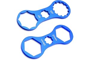 Bicycle Fork Cap Wrench - 2Pcs Aluminium Alloy Bike Suspension Forks Spanner Tools for Repairing Suntour XCM XCR XCT RST EPIX