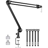 NEEWER Microphone Arm Stand, Heavy-Duty Mic Arm Microphone Stand Suspension Scissor Boom Stand with 5/8” to 3/8” & 5/8” to 1/