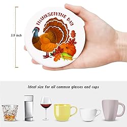 Thanksgiving Day Drink Absorbent Coasters with