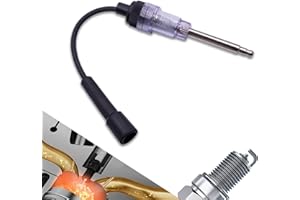 leediga Pack-1 Car Spark Plug Ignition Tester, 10.8" Spark Plug Coil Armature Diagnostic Tool with Bulb, Built-in Card Core Ignition System Test, Universal Inspection Accessories for Car (Black)