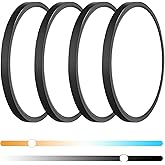 Stkzenod 4PK 15.8 Inch Dimmable Flush Mount LED Ceiling Light Fixture, 32W,3200LM,3000K/4000K/6000K CCT Selectable,0.67 inch Super Slim LED Ceiling Light for Bedroom,Hallway,Kitchen,Black