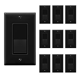 ENERLITES Decorator Paddle Rocker Light Switch with