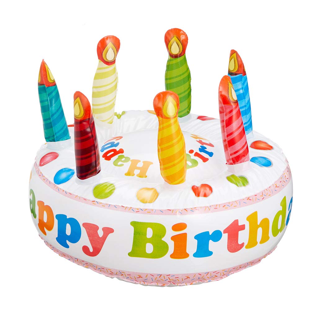 Inflatable Birthday Cake, Happy Birthday, 26 cm Diameter