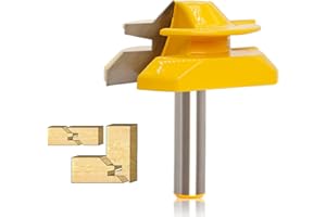 Sinoprotools Lock Miter 45 Degree Joint Router Bits [1/2-Inch Shank], Wood Milling Cutter Woodworking DIY Tool