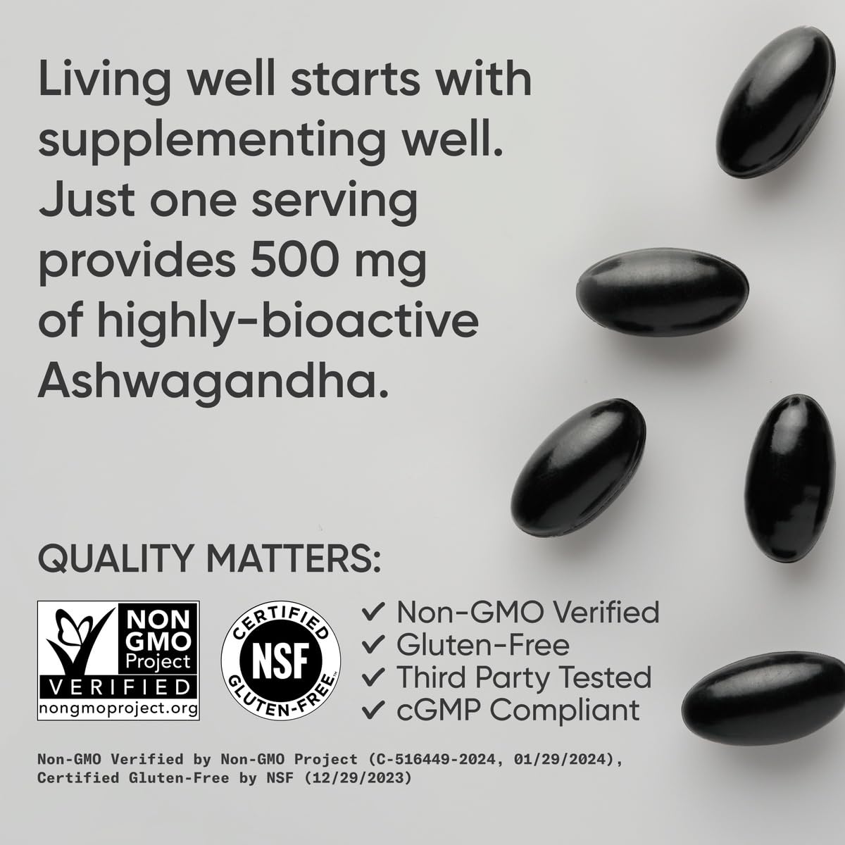 Sports Research Ashwagandha Softgels with Coconut MCT Oil - Natural Adaptogen Made with Shoden® Ashwa for Relaxation, Calm & Sleep Support - Gluten Free & Vegan Friendly - 60 Count