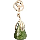 Spenlly Pear Bag Charm, Cute Fruit Pear Keychain Car Hanging Keyring Purse Charm Decoration Pendant for Women