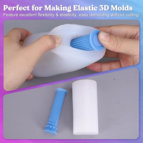 LET’S RESIN SILICONE MOLD MAKING KIT 0A, EXTRA SOFT & ELASTIC MOLDING SILICONE 70.5OZ, LIQUID SILICONE FOR MOLD MAKING PLATINUM CURE, IDEAL FOR 3D SILICONE MOLDS, CANDLE MOLDS, SOAP MOLDS, RESIN MOLDS