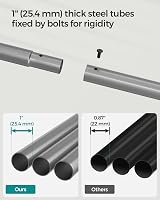 SONGMICS Clothes Rack on Wheels 91 cm Long with Storage Shelf Grey HSR025G01 view 6