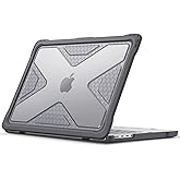 Fintie Case for MacBook Pro 14 Inch A3434 A3401 A3185 A3112 A2992 A2918 A2779 A2442 with M5 M4 M3 M2 M1 Chip (2021-2025) - Heavy Duty Rugged Hard Shell Cover with TPU Bumper, Gray