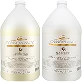 Dominican Magic Coconut Detangler Shampoo and Conditioner - Natural Hydrating Shampoo and Conditioner with Coconut Oil and Aloe Vera for Dry Hair, (1 Gal x 2)