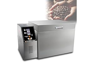 Stainless Steel Coffee Roaster Machine, Professional Grain Roasting Machine, Automatic Rotary Discharge with 0-350°C Thermost