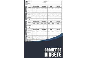Carnet de Diabète: Carnet de glycémie | Carnet de bord pour diabétique | Suivi du diabète sur 2 Ans (108 Semaines)