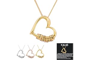 The Heart of the Family Necklace, To My Wife Necklace from Husband, Family's Love Engraved 1-6 Names Pendant Necklace with LE