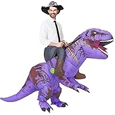 MXoSUM Adult Inflatable Dinosaur Costume Fancy Ride on Dinosaur Suit Blow up Trex Costume Dino Costume For Halloween