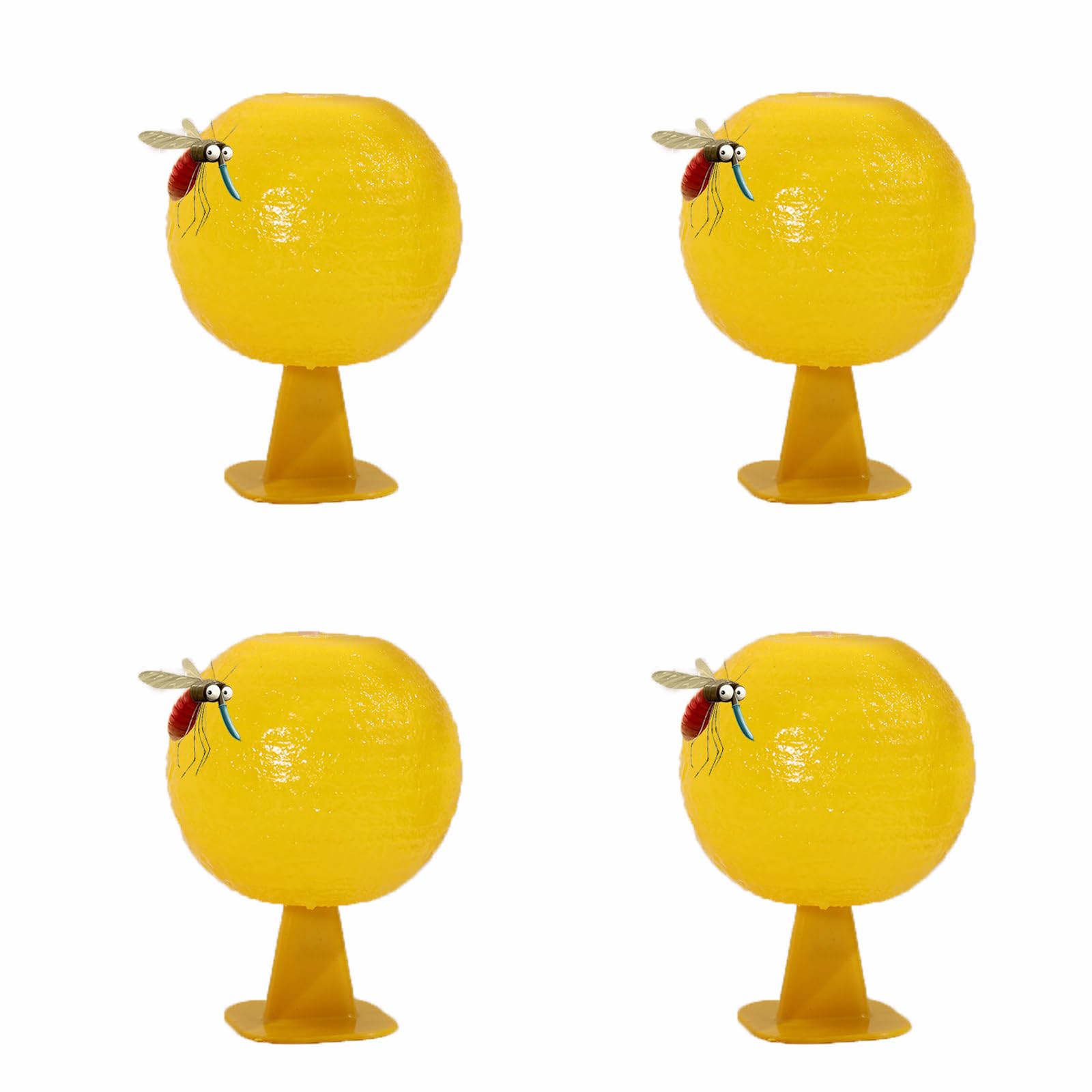 LSRVNM 4 Pieces Fruit Fly Trap Ball, Hanging Fly Trap Ball, Citrus Large Fruit Fly Armyworm Ball, Outdoor Pest Trap, Ultra-Sticky Insect Catcher for Flower Pots, Balconies, Courtyards, Orchards