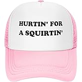 Hurtin for A Squirting Hat Funny Trucker Hats Adjustable Classic Fishing Cap for Men and Women Black