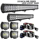 KEENAXIS 25" 162W Spot Flood Combo LED Light Bar