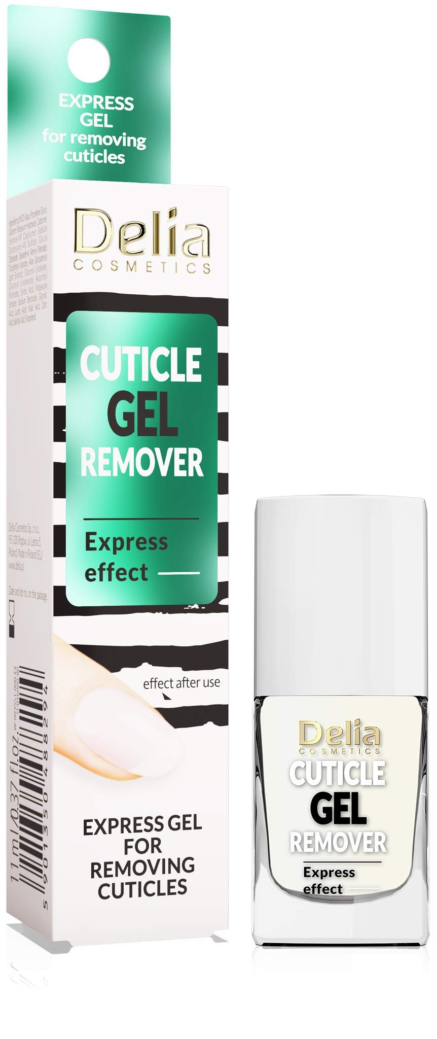 Delia Cosmetics - Cuticle Remover - Gel Formula - Softening with Aloe Vera & Vitamins A & F - Quickly Softens Dry Sin - 11 ml