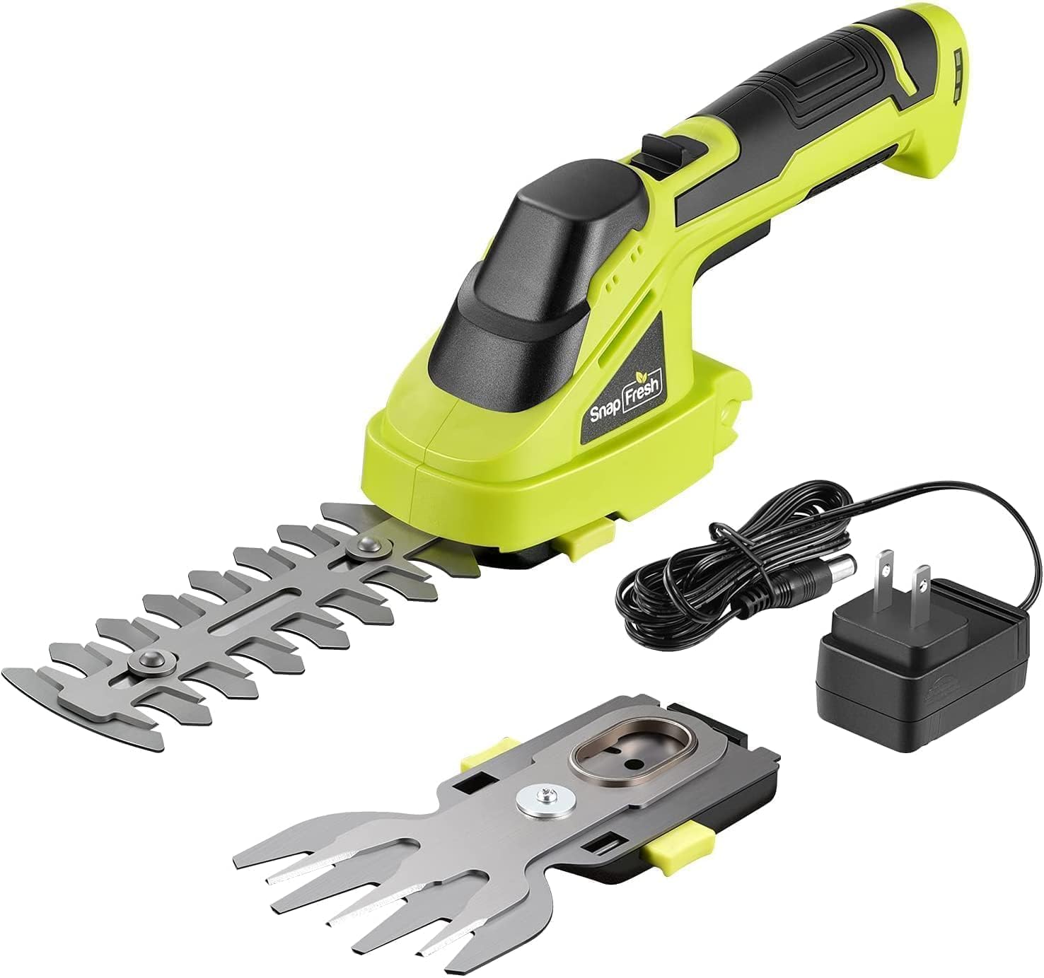 Photo 1 of SnapFresh Cordless Grass Shear Bush Trimmer, 2 in 1 Handheld Hedge Trimmer, 7.2V Electric Grass Trimmers, Lightweight Shrubbery Trimmers Battery & Charger Included, Shrub Trimmer for Garden(Green)